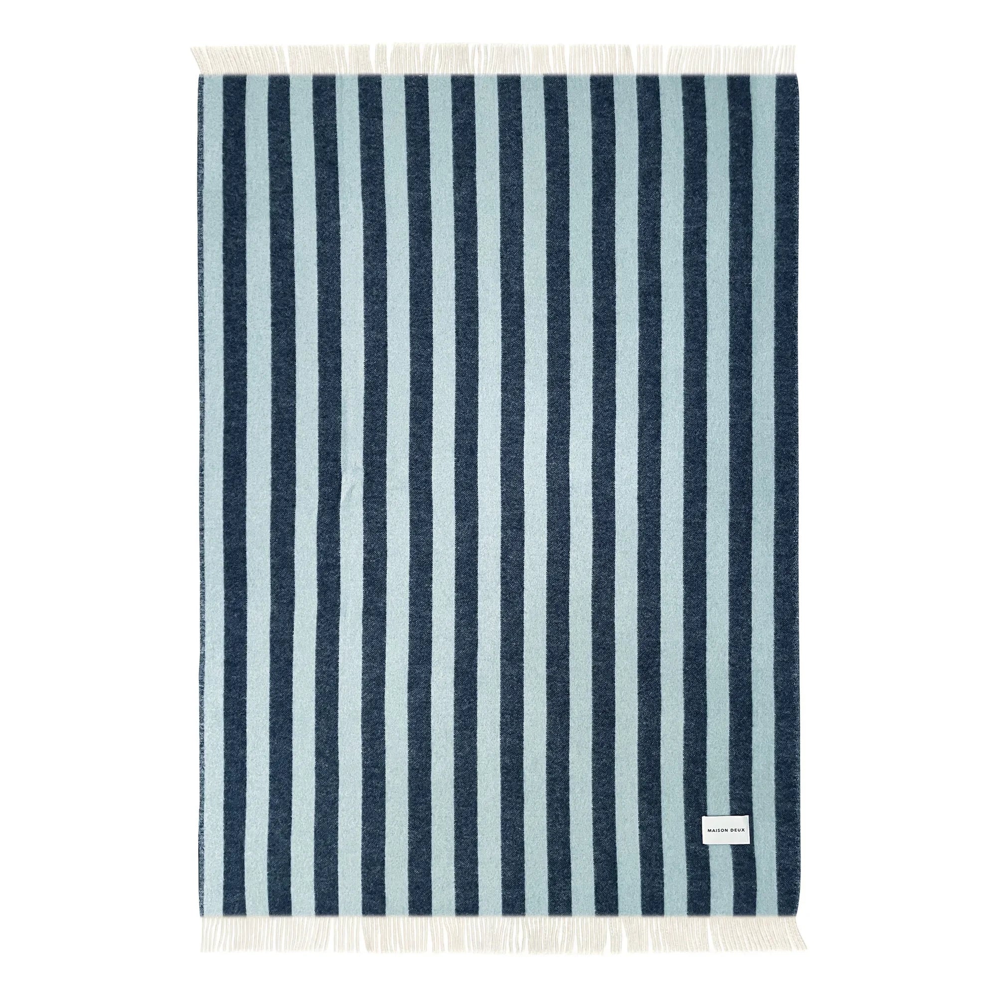 Maison Deux - Candy Wrap Wool Blanket | Navy Blue