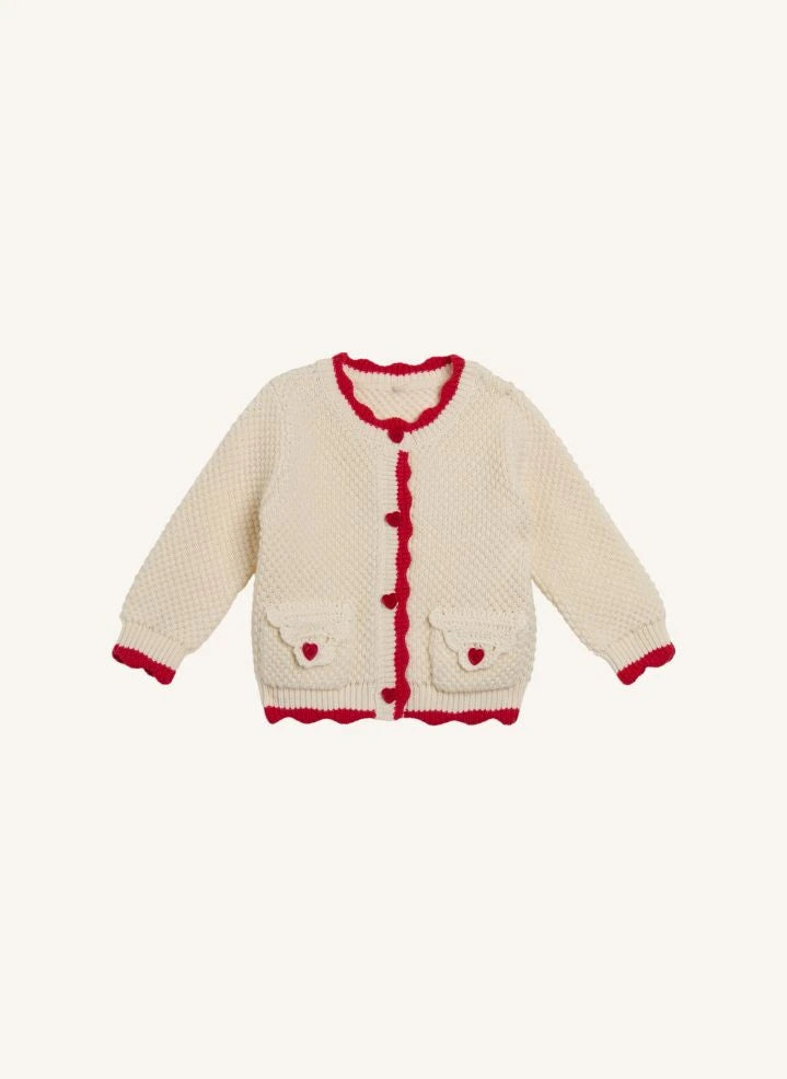 Stella McCartney Kids - Heart-Print Cardigan | Ivory