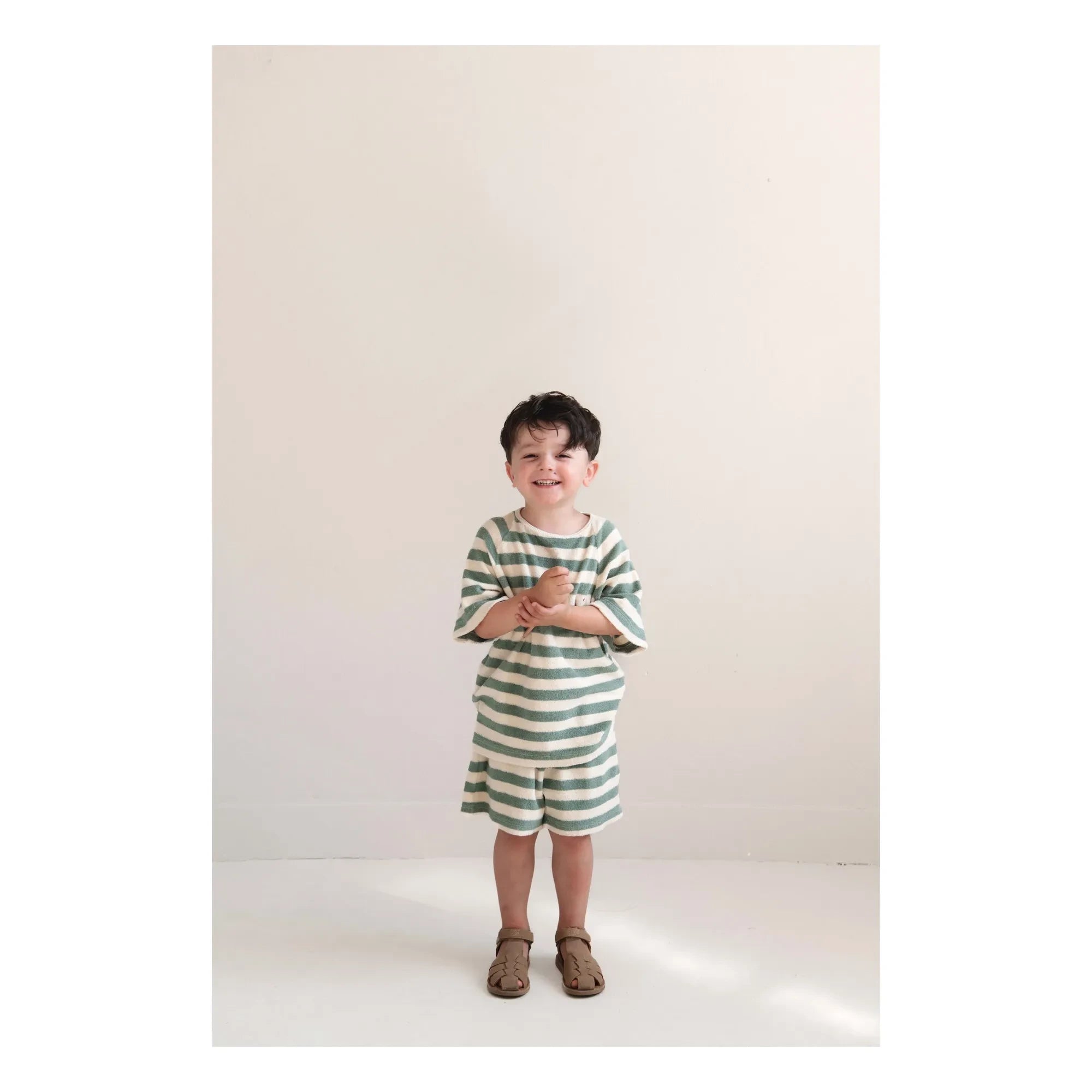 Jenest - To Rayé Organic Cotton T-Shirt | Khaki