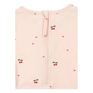 Konges Sløjd - Merle Cerises Long Sleeve Swimsuit Recycled Fibers | Light Pink