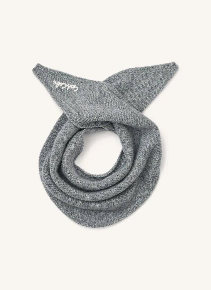 Copenhagen Colors - Embroidered Cashmere Scarf | Grey