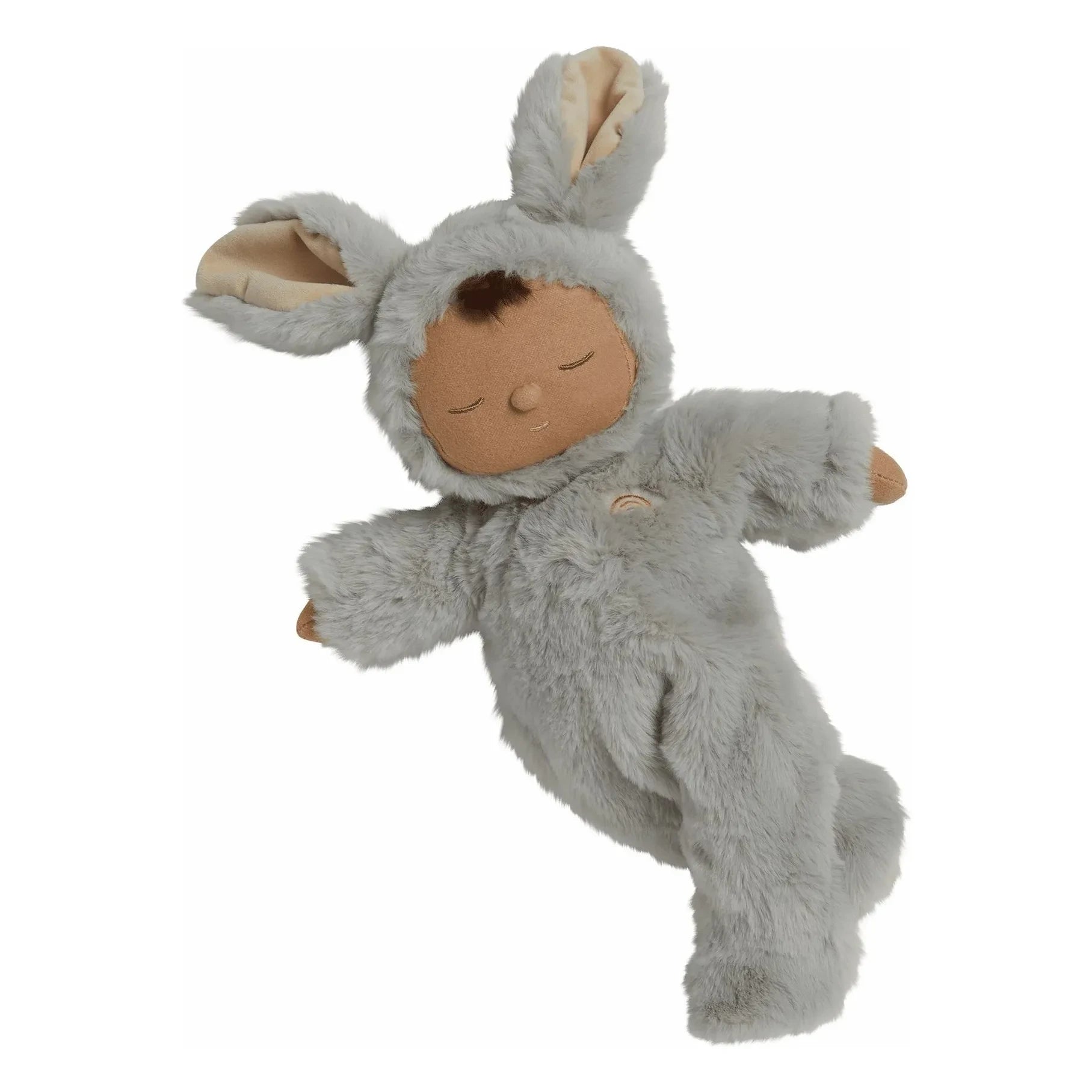 Olli Ella - Cozy Dinkum Rabbit müzikli oyuncak bebek | Orta gri
