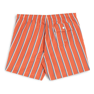 Bather - Striped Swimsuit Shorts | Orange