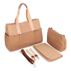 Chloé - Logo Cloth Diaper Bag | Beige Pink