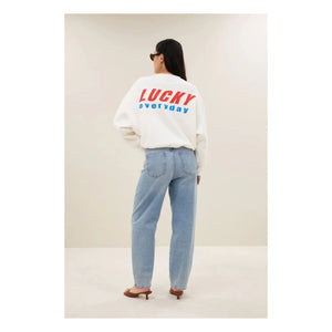 By Bar - Bibi Lucky Everyday Cotton Sweatshirt | White