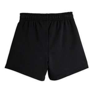Mini Rodini - Organic Cotton Contrast Piping Sweat Shorts | Black
