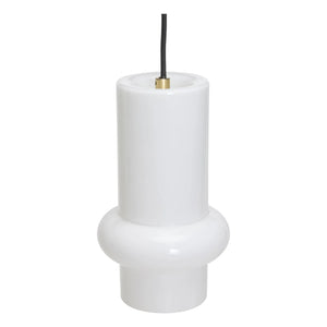 Hübsch - Low battery glass pendants | White