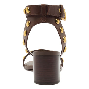 Farm Rio - Leather Block Sandals | Brown