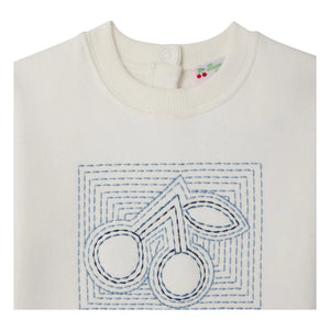 Bonpoint - Gena Cherry Organic Cotton Baby Sweatshirt | Cream