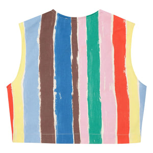 True Artist - Striped Sleeveless Vest | Blue