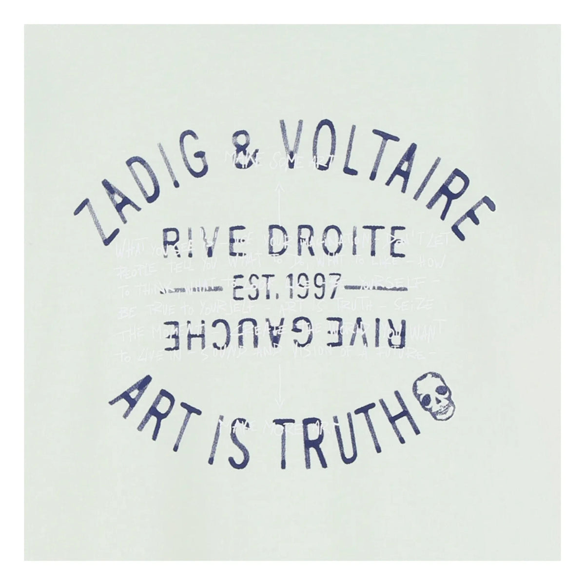 Zadig & Voltaire - Art Is Truth Soluk Logolu Tişört | Sol yeşil