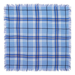 Bompard - Mini Checkered Cashmere Scarf | Blue