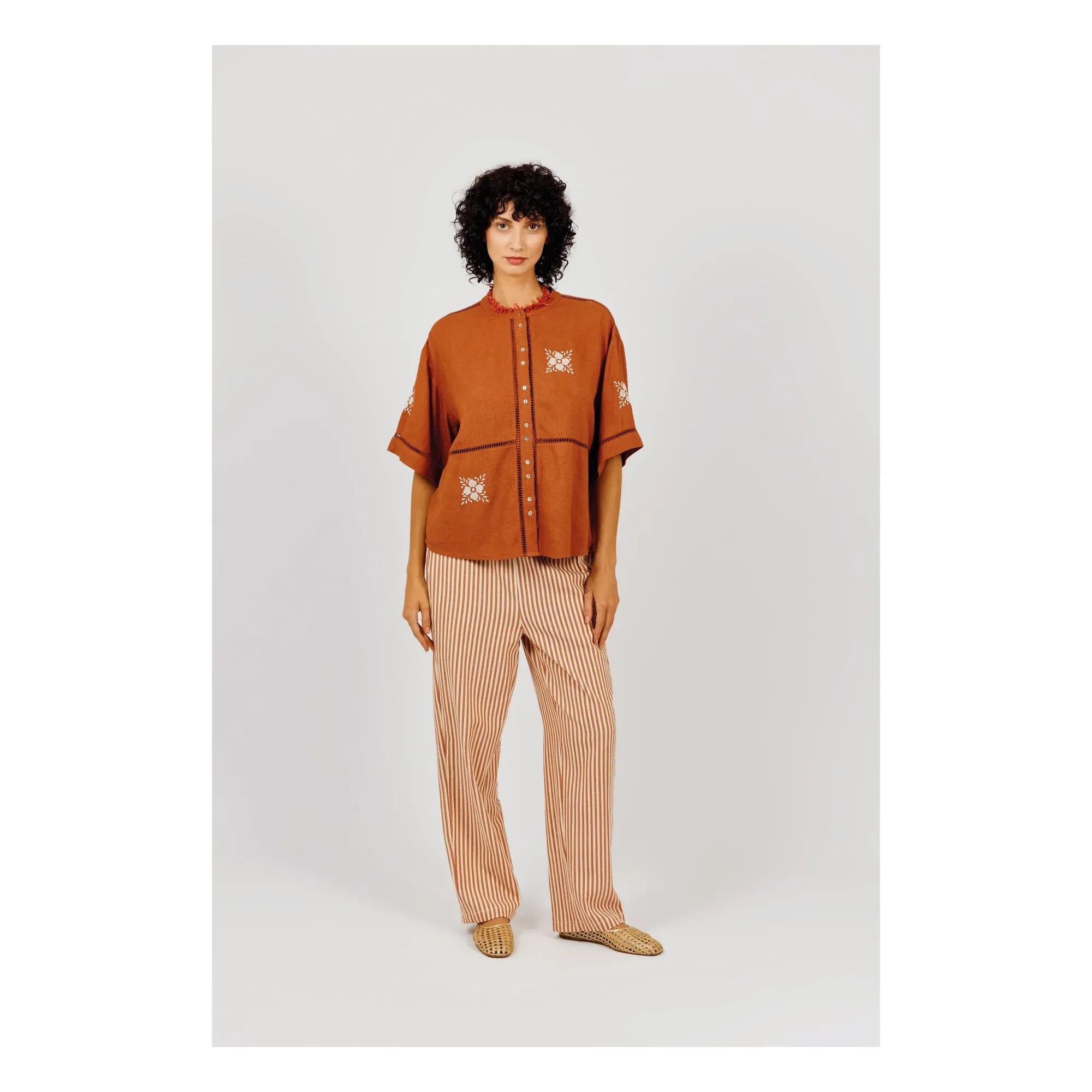 a.p - Transat Striped Trousers | Brown
