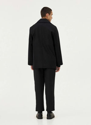 Noyoco - Dundee Recycled Wool and Cashmere Coat | Midnight Blue