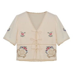the new society - Narcise Cotton Blouse | Ecru