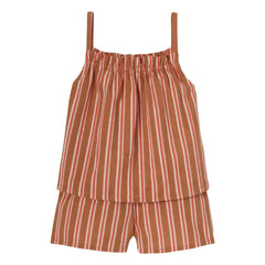 Apaches - Striped Paseru Pajama Set | Orange