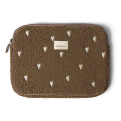 Studio Noos - Heart Patterned Laptop Bag | Brown