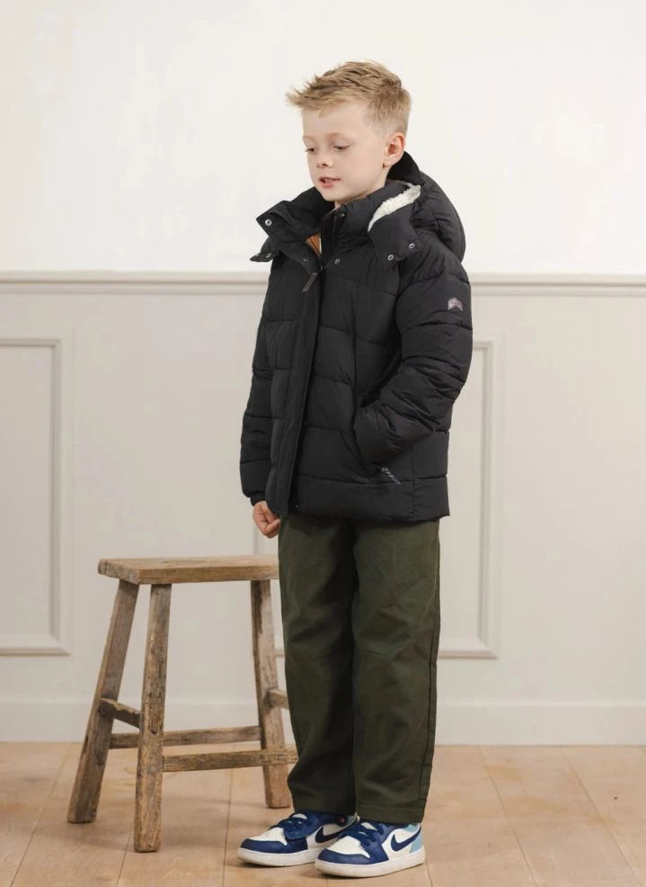 Töastie - Lunar Military Hooded Puffer Jacket | Black