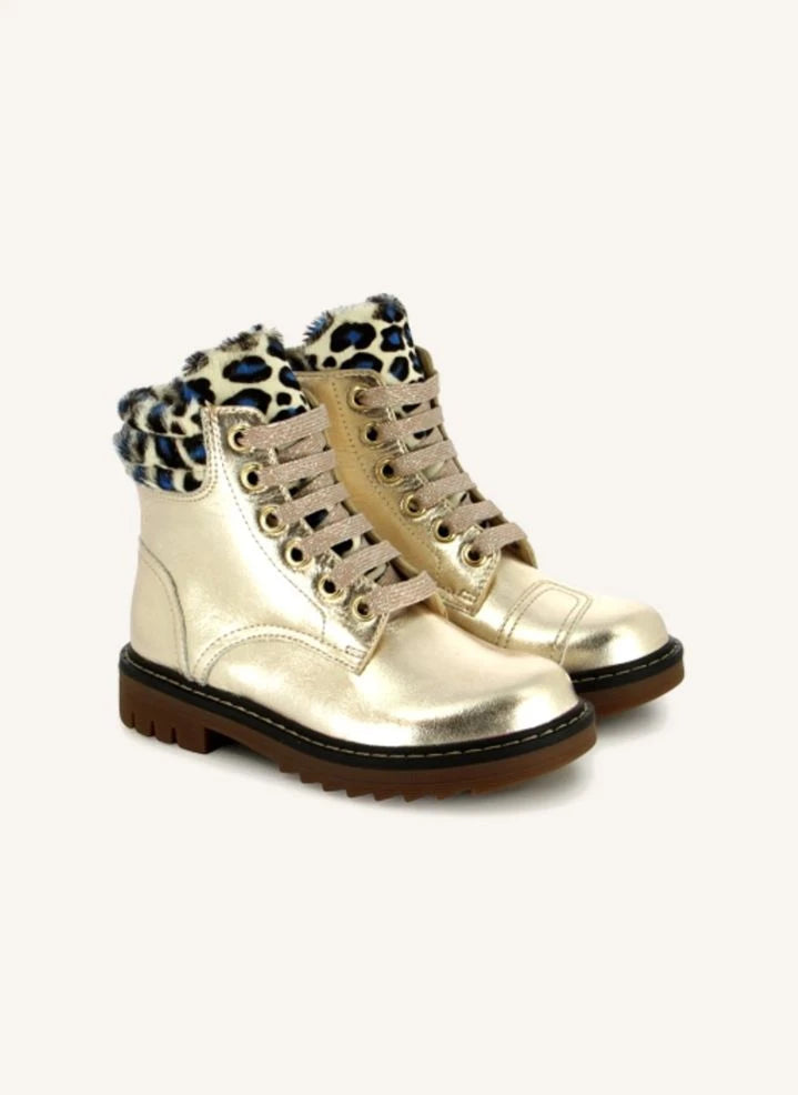 Pom d'Api - Sid Hi Lace-Up Metallic Boots | Gold