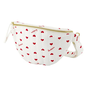 Bonton - Heart Pattern Banana Bag | Ecru