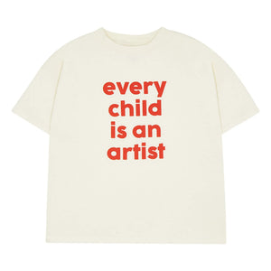 The Campamento - Oversized T-Shirt Every Child Is An Artist Organic Cotton | Ivory