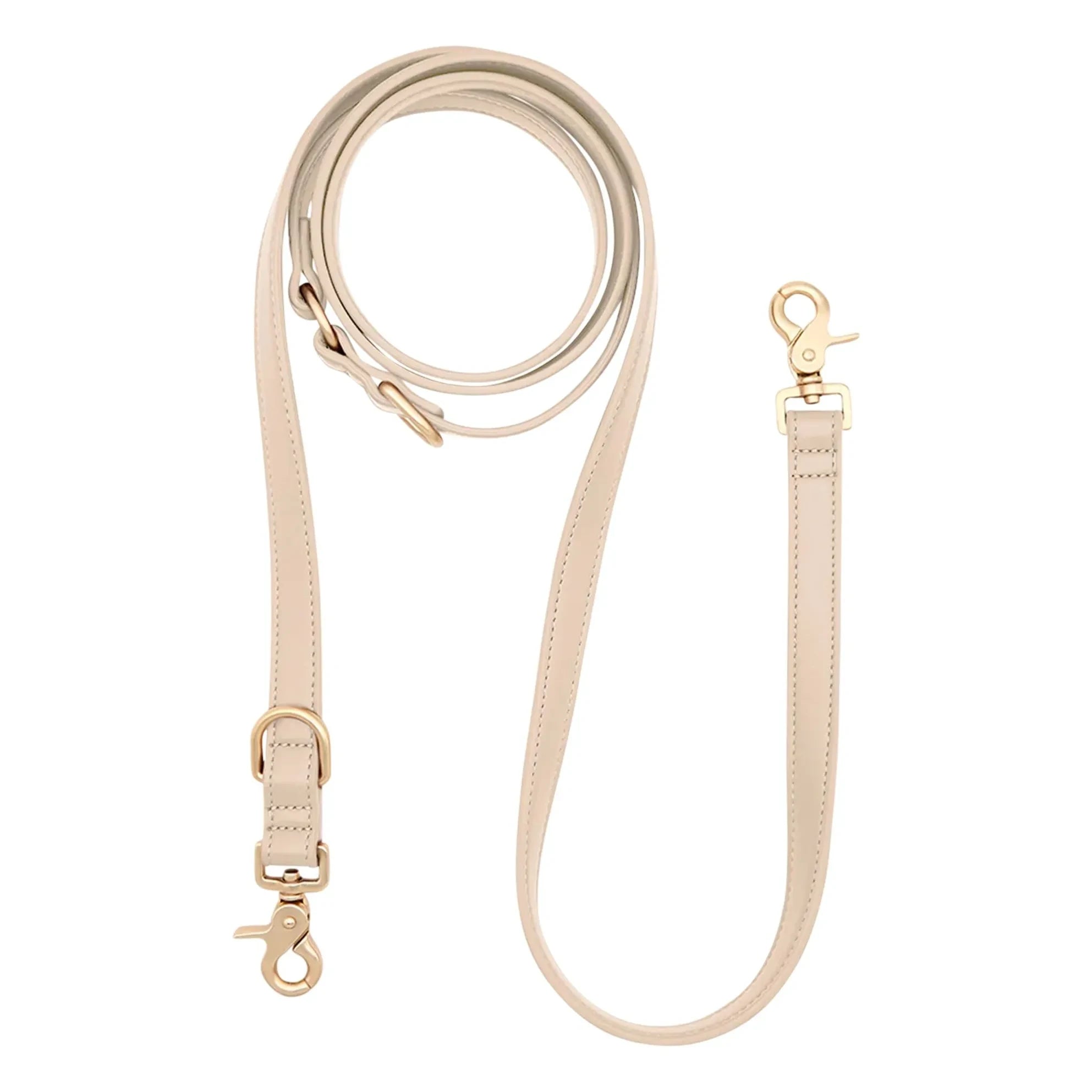 Cafide - 3-Position Vegan Leather Dog Collar | Beige