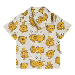 Stella McCartney Kids - Music Linen and Organic Cotton Shirt | Ivory