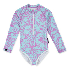 Beach & Bandits - Hibiscus UV Protected Swimsuit Made from Recycled Fibers | Purple