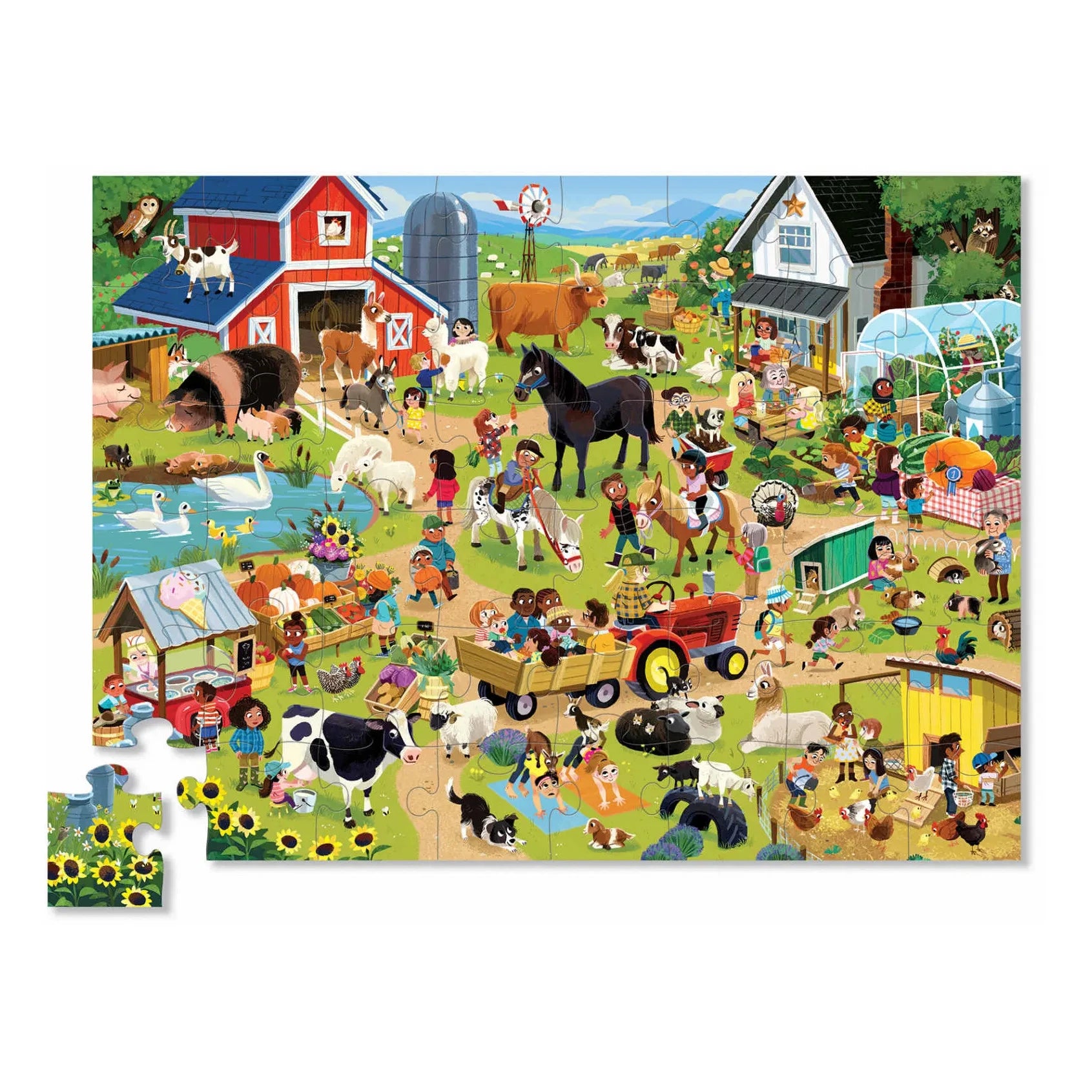 Crocodile Creek - A Day at the Farm Puzzle - 48 Pieces