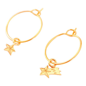 Adorabili - Asimetrik Etoile Filante halka küpeler | Altın