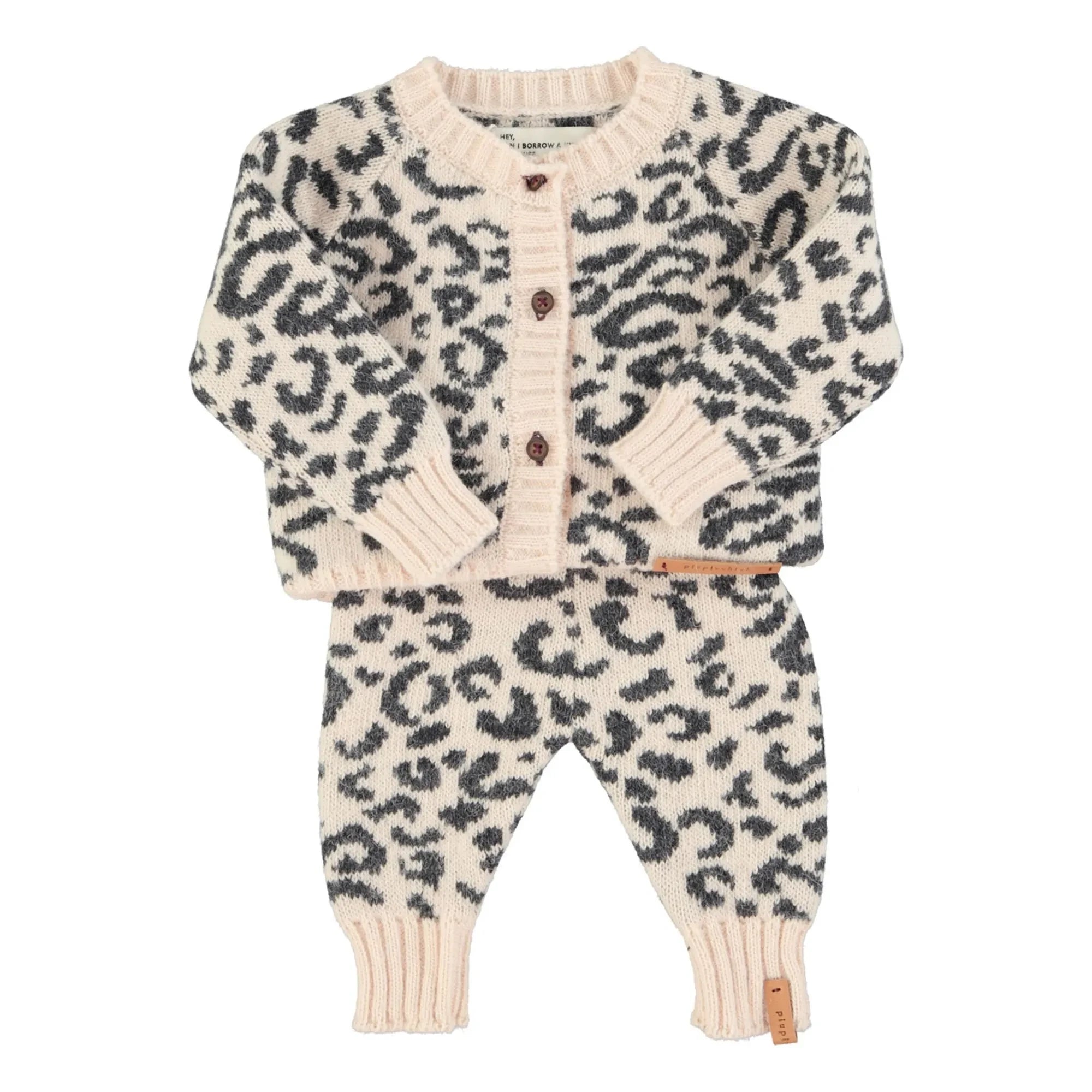 Piupiuchick - Leopard Wool Sweater | Powder Pink
