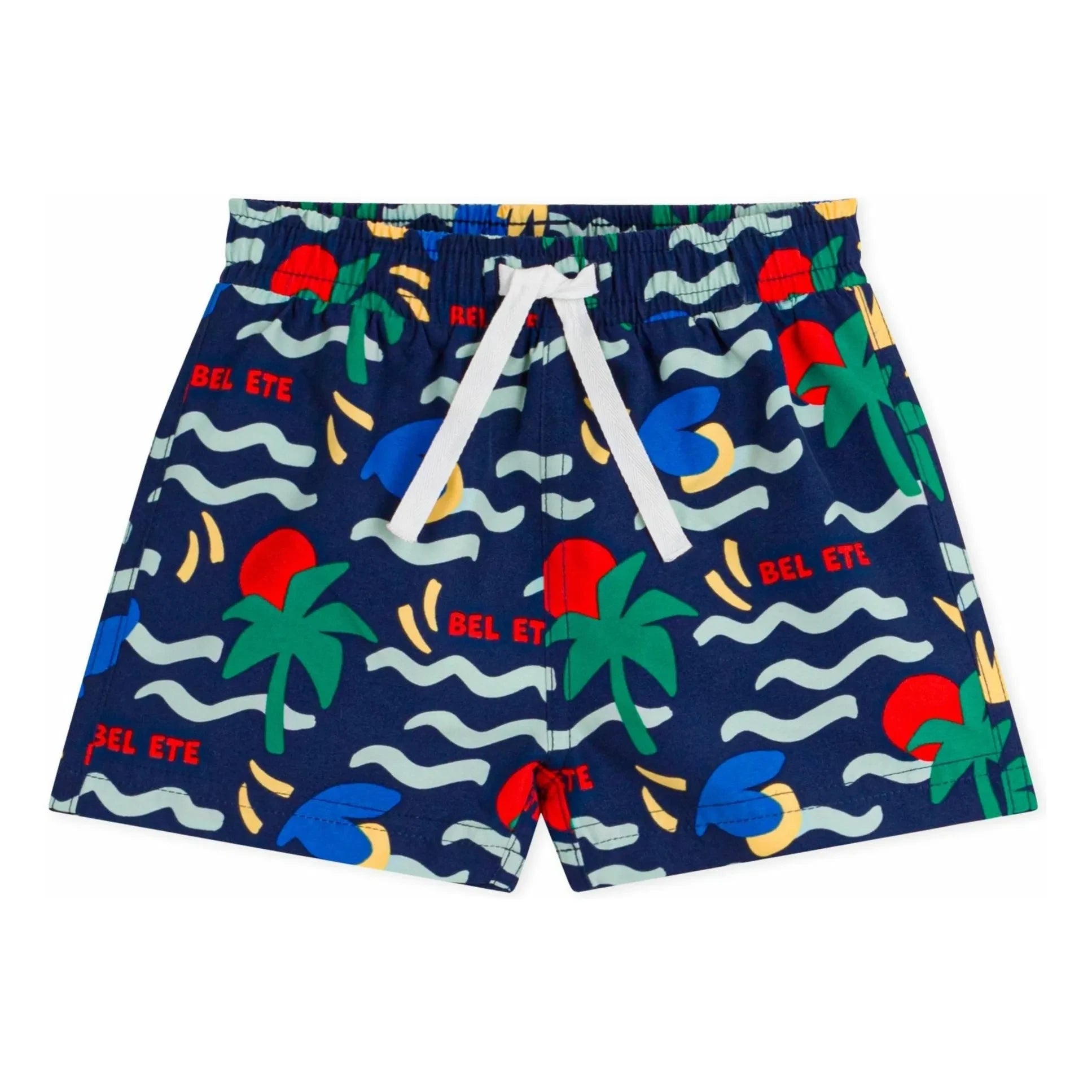 Petit Bateau - Bel Été Recycled Fiber Baby Swimsuit Shorts | Navy Blue