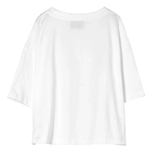 Finger in the nose - Oversized Cropped Organic Cotton T-Shirt | White
