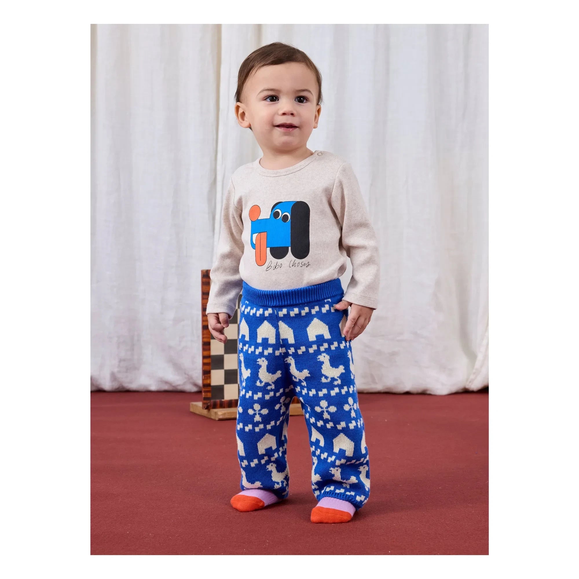 Bobo Choses - Organic Cotton Mesh Farm Pants | Blue