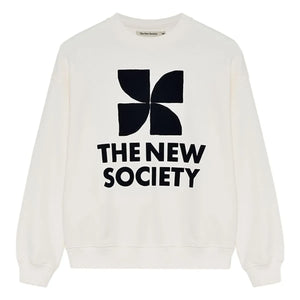 the new society - Cotton Sweatshirt | White