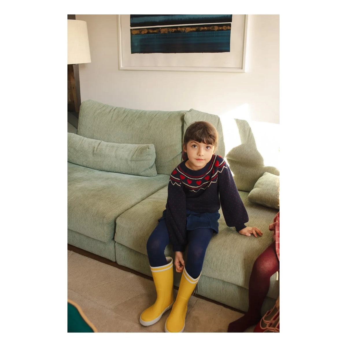 Louis Louise - Elias Hearts Sweater | Navy