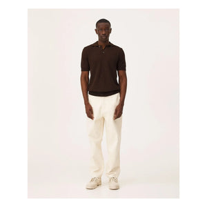 Noyoco - Haring Organic Cotton Polo T-Shirt | Dark Brown