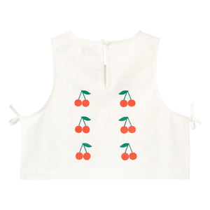 Tinycottons - Cherry Top | White