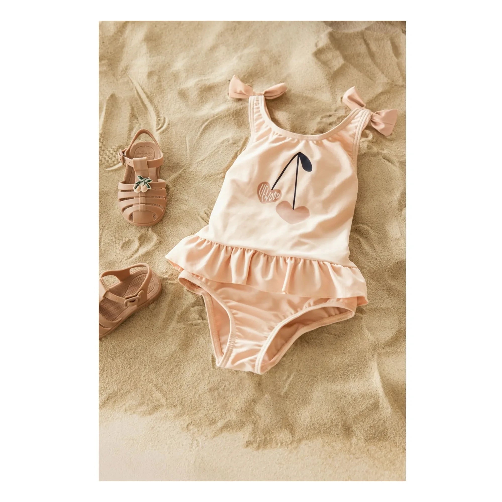 Liewood - Amara Cherry Recycled Fiber Swimsuit | Pale Pink