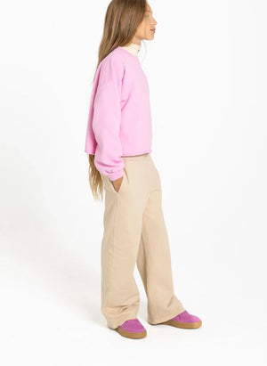 Smallable Kid - Tulip Organic Cotton Jogger Pants | Beige