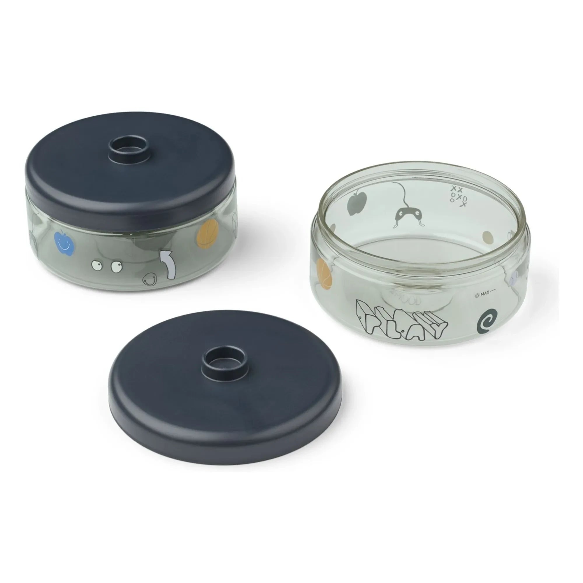 Liewood - Dominique Tritan Lunch Containers - Set of 2 | Play/Dusty Mint