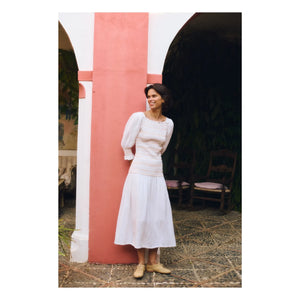 Maria de la Orden - Livia Cotton Dress | White