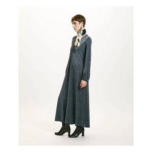 Momoni - Amede Metallic Dress | Silver Gray