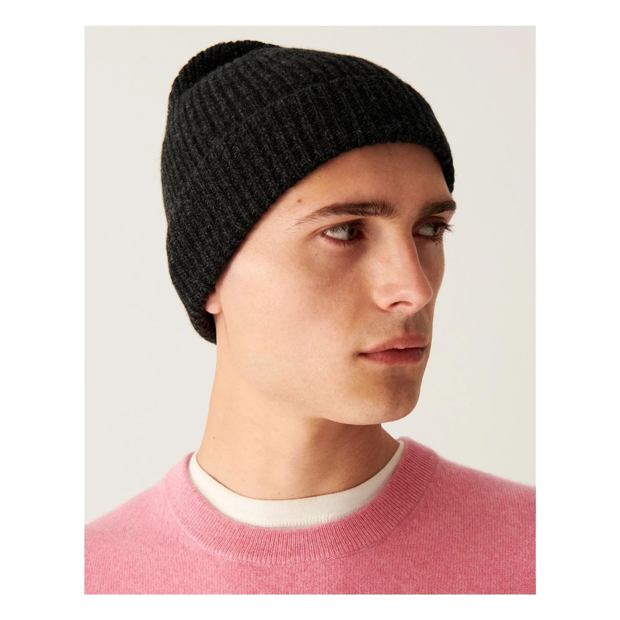 Bompard - Cashmere Ribbed Beanie | Black