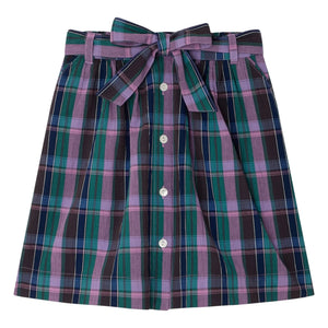 Bonpoint - Esterina Skirt Organic Cotton Checkered | Purple