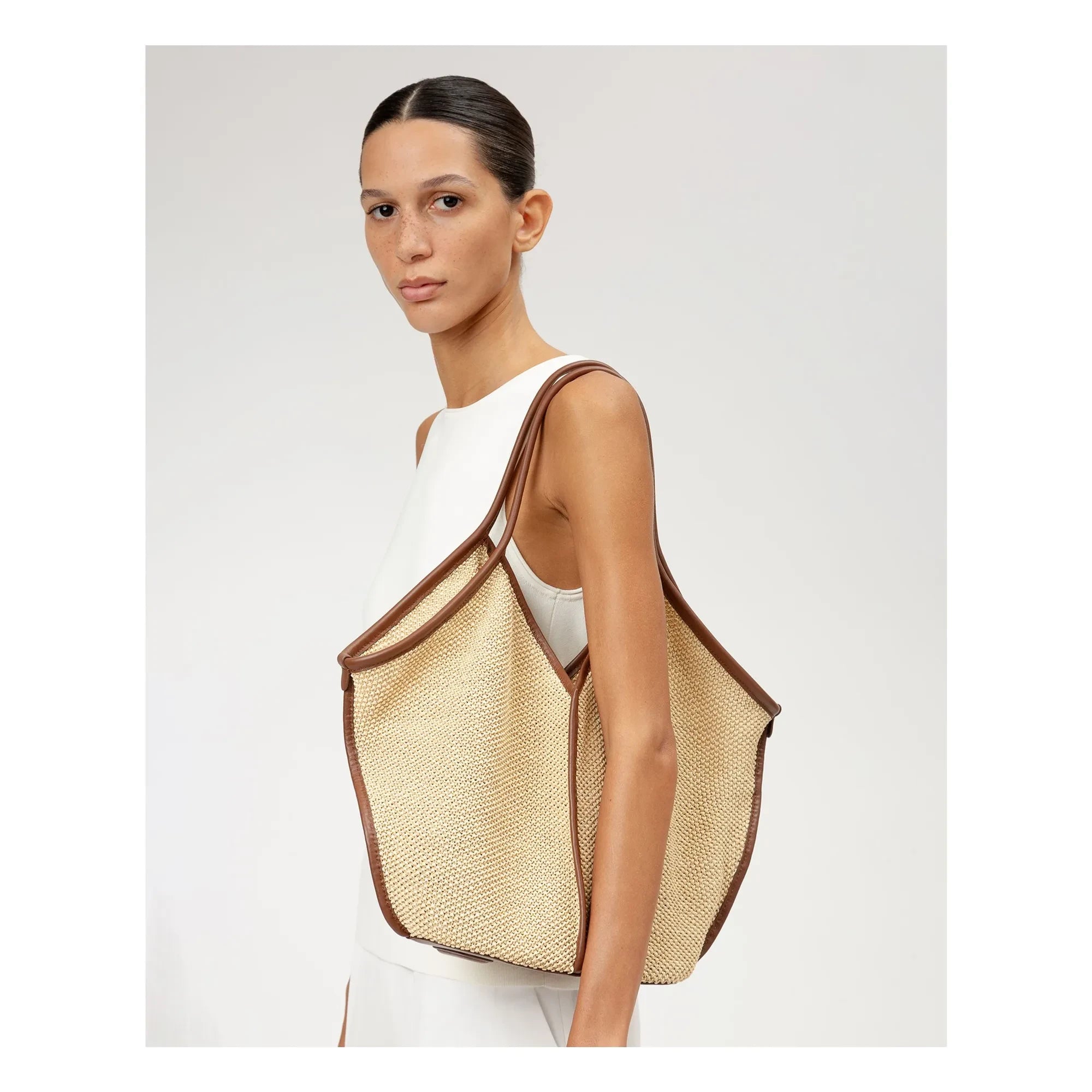 Hereu - Calella Soft Raffia Bag | Beige