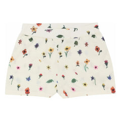 FUB - Organic Cotton Extra Thin Mesh Floral Shorts | Ecru