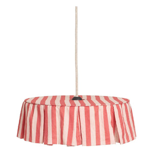 Nobodinoz - Organic Cotton Voile Striped Lampshade | Red