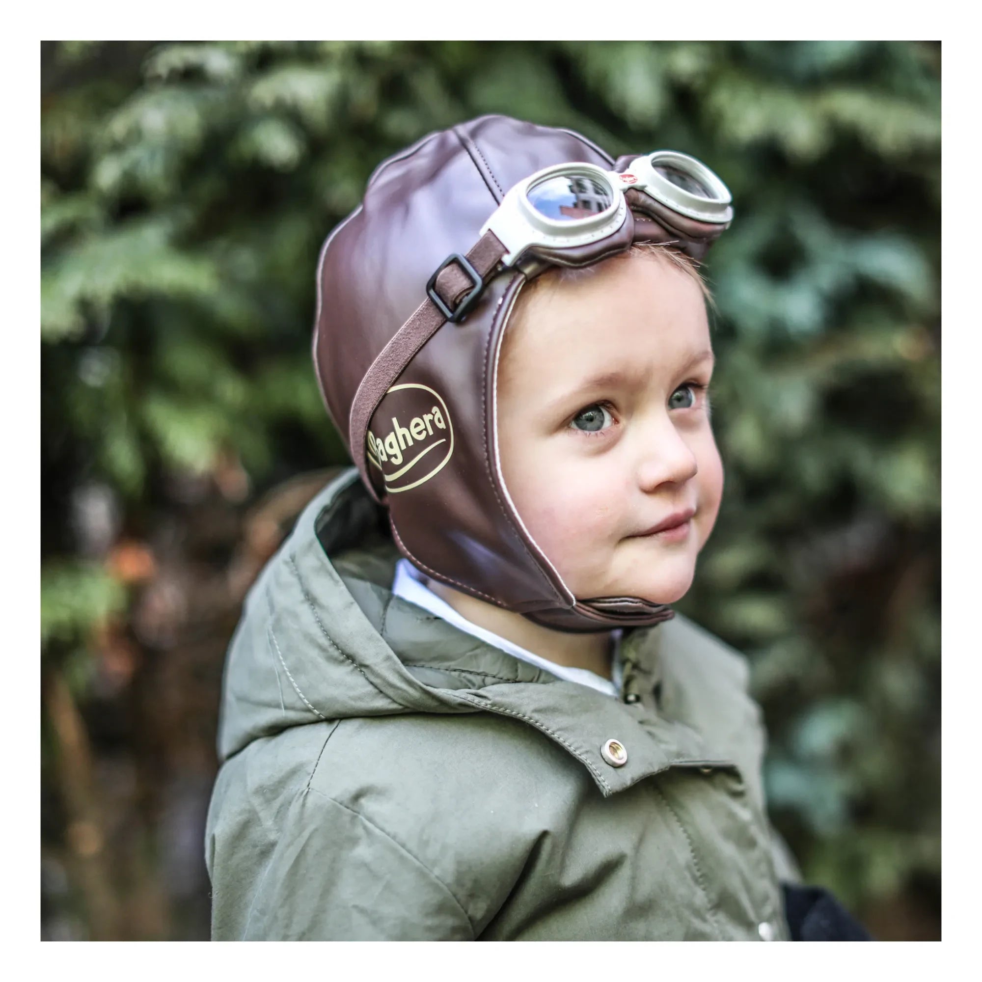 Baghera - Vintage Racing Cap and Goggles | Brown