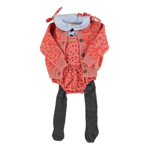 Piupiuchick - Floral Patterned Romper | Coral